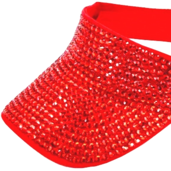 SAPPHIRE RICH NAVY BLUE RHINESTONE SUN VISOR - Picture 11 of 16